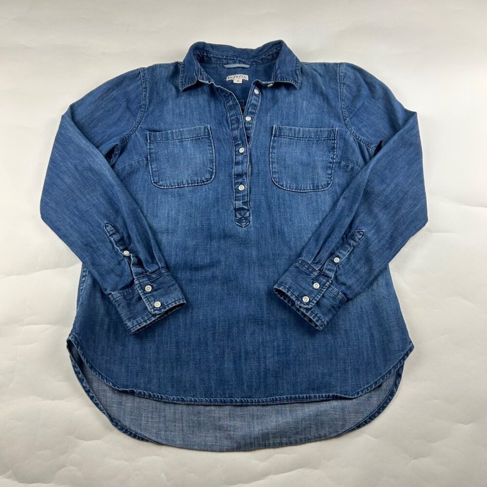 Merona Dark Denim Tunic Shirt M